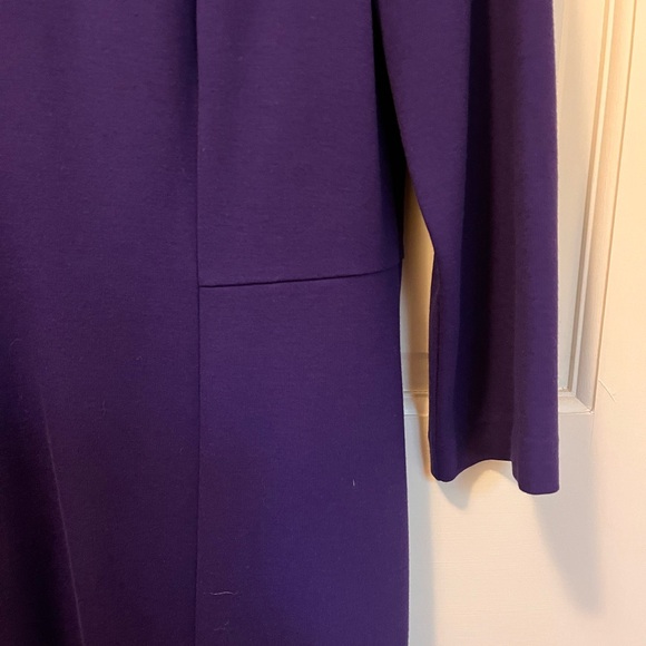 Talbots Long-sleeve Purple Women's Dress with collared neck, NWT - Picture 3 of 8